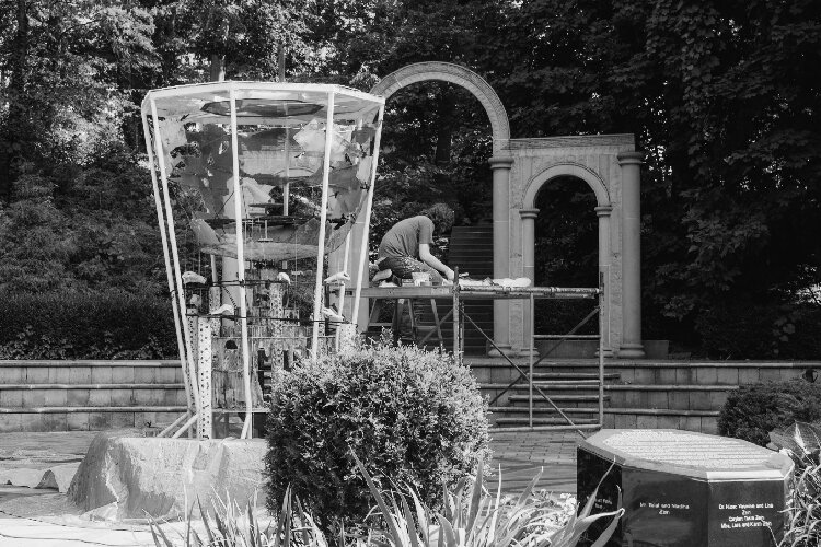 A new element in the Syrian garden is nearing completion.